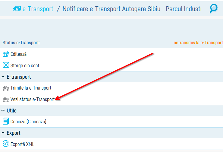 Cum transmiți notificarea e-Transport - pasul 15