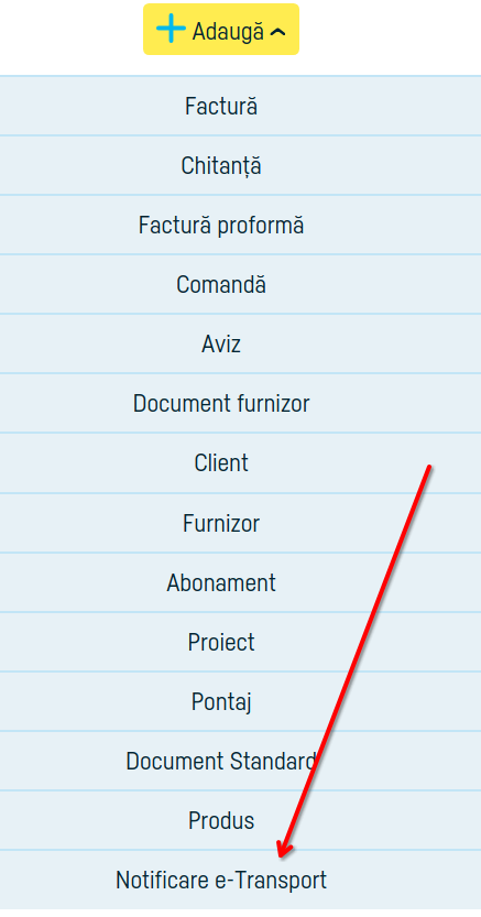 Cum transmiți notificarea e-Transport - pasul 2