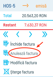 Cum anulez o factură? - pasul 1