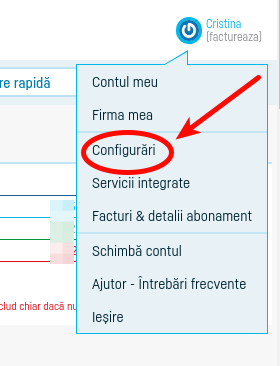 Cum setez un șablon implicit pentru facturi? - pasul 1