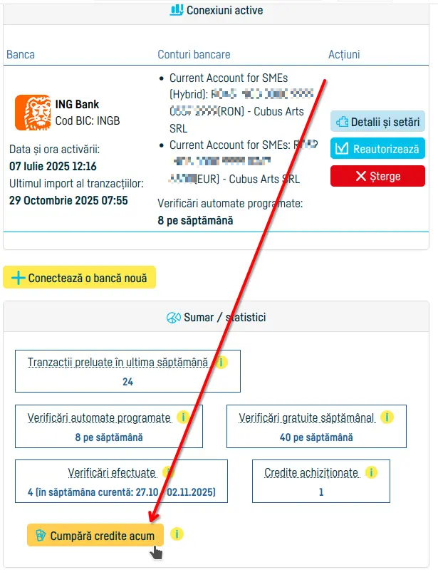 Cum conectezi o bancă pentru asocierea tranzacțiilor - pasul 8