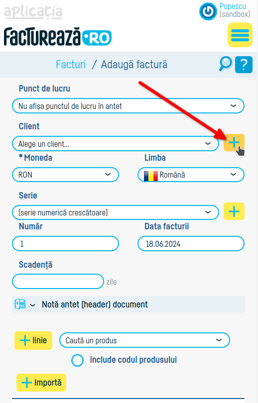 Cum adaug o factură? - pasul 4