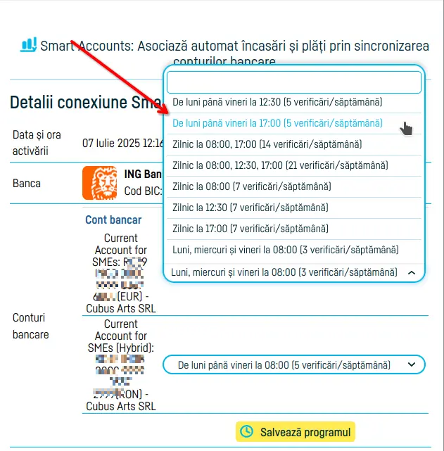 Cum conectezi o bancă pentru asocierea tranzacțiilor - pasul 7