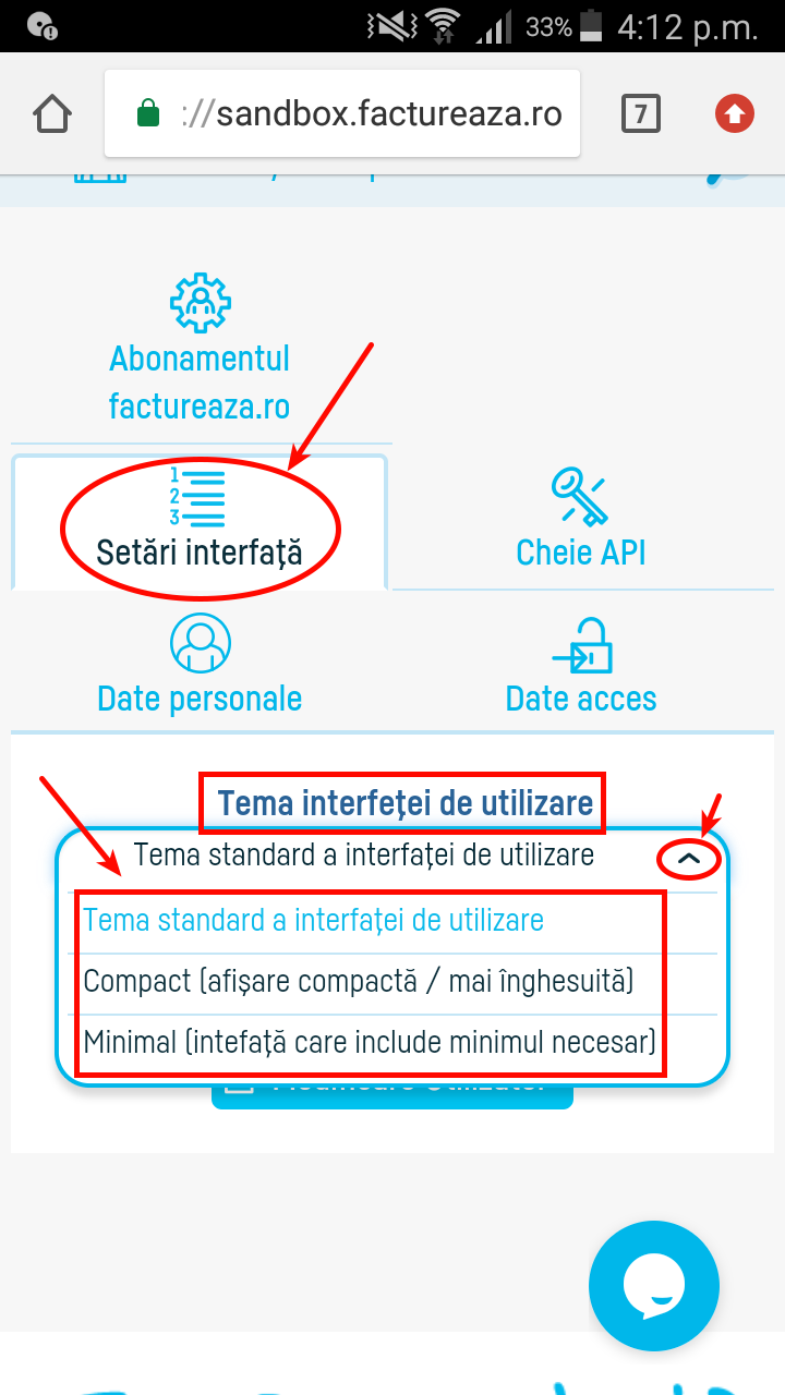 Cum pot alege tema interfeței? - pasul 2