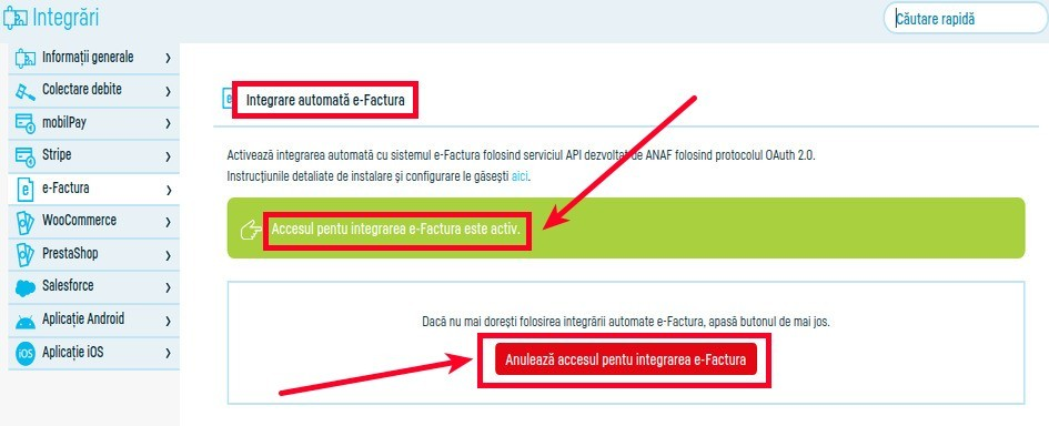 Generare și trimitere e-facturi în SPV ANAF - pasul 4