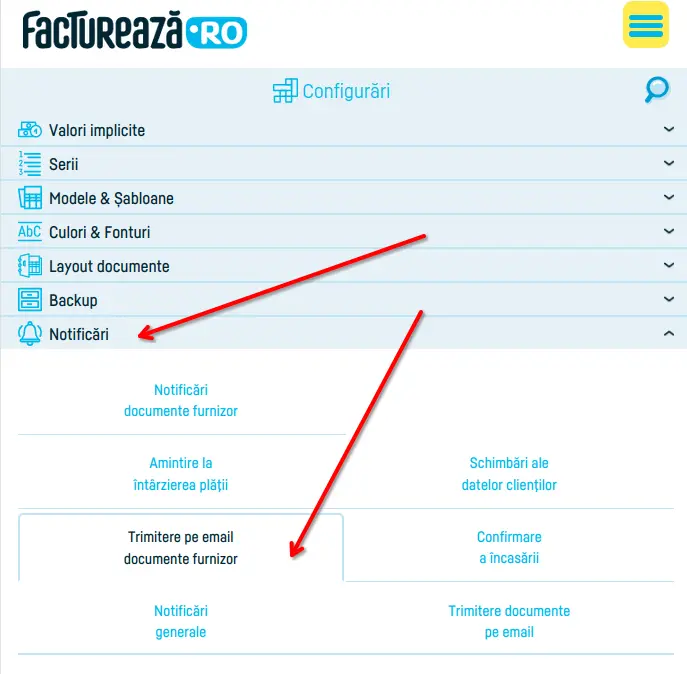Cum trimiți facturile de furnizori pe email - pasul 9